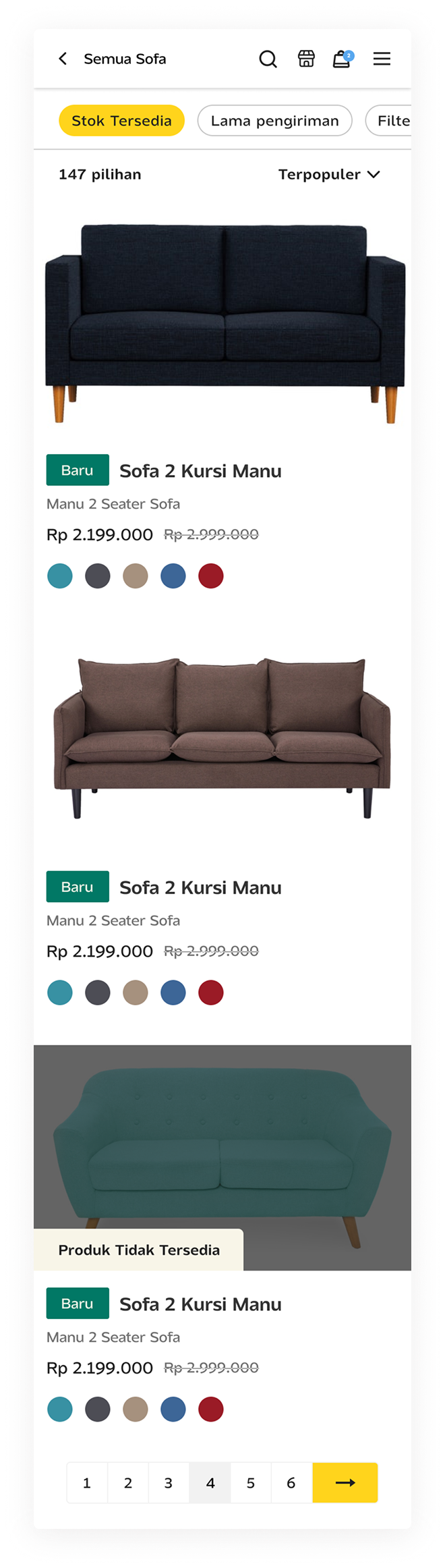 Catalogue mobile redesign